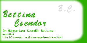 bettina csendor business card